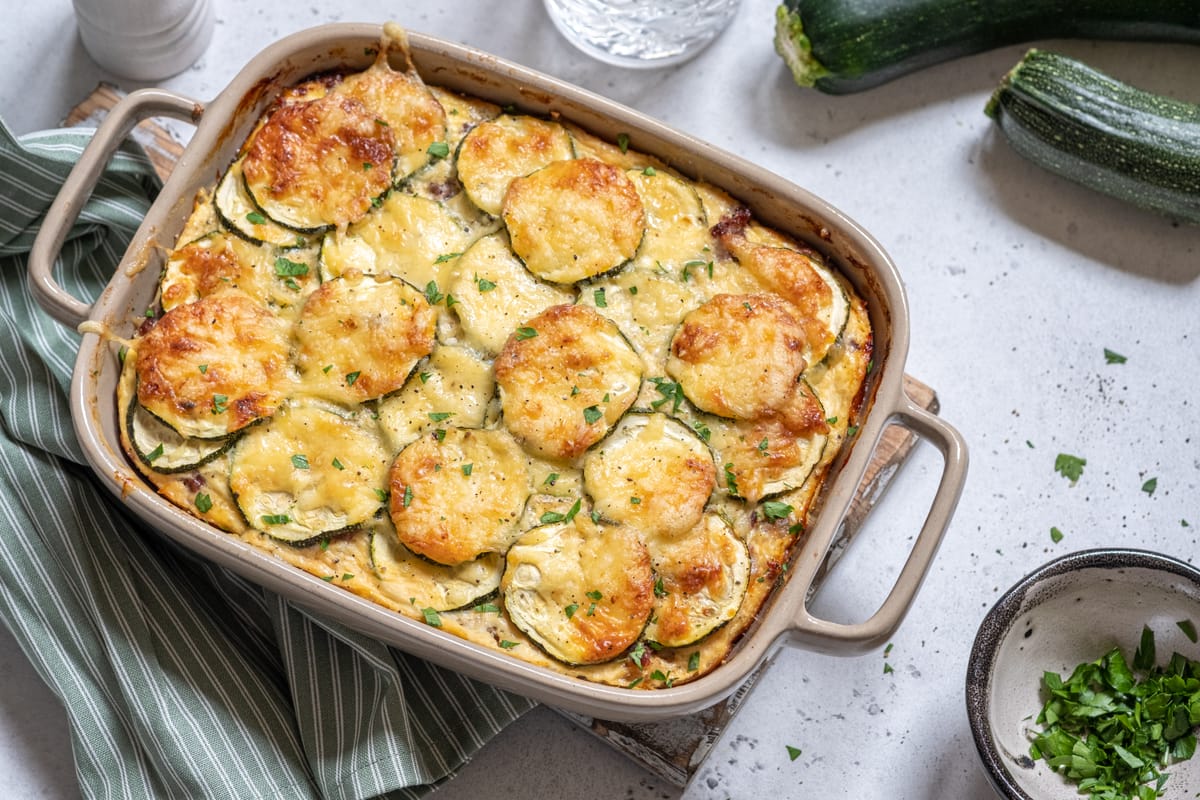 Simple Pork, Chickpea and Zucchini Casserole