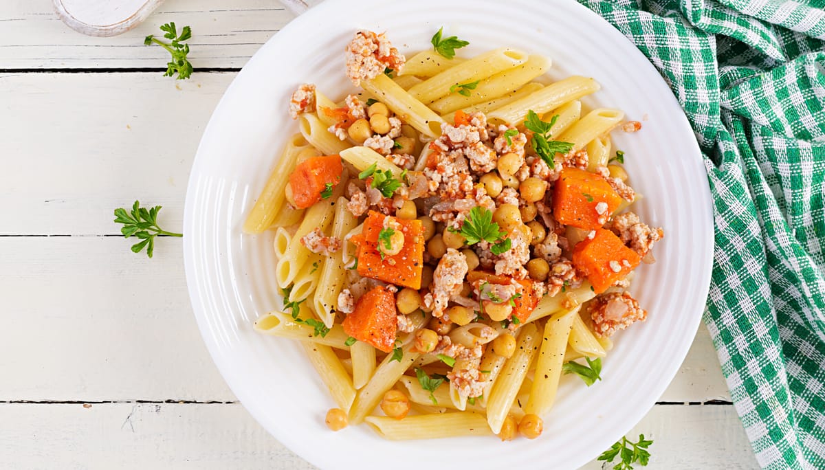 Chickpea, Tomato and ‘Nduja Penne