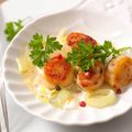 Leek and Chestnut Scallops Recipe