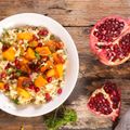 Quinoa, Prune, Squash and Pomegranate Stew