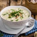 Potato, Parsnip, and Blue Cheese Soup