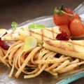 Pasta with Tomato and Halloumi