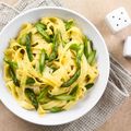 Tagliatelle with Asparagus and Lemon Breadcrumbs