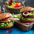 Quinoa and Lamb Burgers with Beet Tzatziki