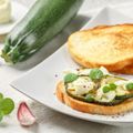 Mozzarella, Zucchini, and Fennel Bruschetta