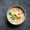 Sesame Chicken with Sweetcorn and Coconut Soup