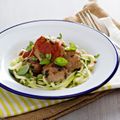 Italian Meatballs with Zucchini Tagliatelle