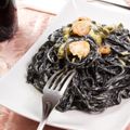 Squid Ink Pasta with Chilli Crab