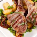 Lamb and Mint Cutlets with Golden Potatoes