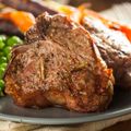 Roast Lamb with Peas and Bacon