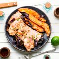 Pork Loin with Prunes and Sweet Potato