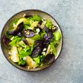 Grilled Pear, Goats’ Cheese, and Hazelnut Salad