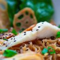 Sea Bass with Sesame Noodles