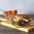 Mushroom, Miso, and Halloumi Burgers