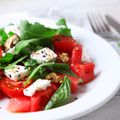 Tomato, Goats’ Cheese, and Basil Salad