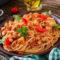 Pork and Olive Spaghetti
