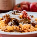 Pasta with Eggplant and Bacon