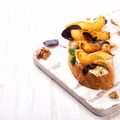 Walnut, Pear, and Goat’s Cheese Tartines