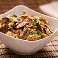 Duck, Mushroom, and Red Wine Risotto