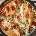 Baked Chicken Breast with Cream Cheese and Spinach