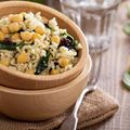 Spinach, Almond, and Chickpea Rice Bowl