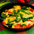 Crab, Chilli, and Asparagus Omelette