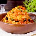 Black Olive and Tomato Spaghetti