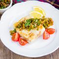 Baked Fish with Mango Crust