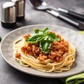 Salami and Basil Bolognese