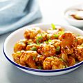 Cauliflower ‘Wings’ with Lentil Salad