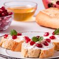 Goat’s Cheese Platter with Pomegranate and Chive