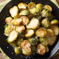 Roast Garlic and Parmesan Sprouts
