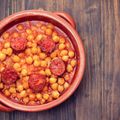 Spanish Chickpeas with Sherry-Glazed Chorizo