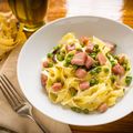 Creamy Pork Pasta with Lemon and Peas