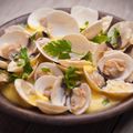 Clams with Chives and Pea Shoots