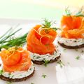 Smoked Salmon Roulade Canapes