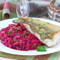 Hake with Beetroot and Crème Fraîche