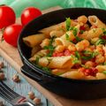 Chickpea and Sausage Rigatoni