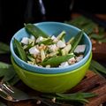 Broad Beans with Goat’s Cheese and Peas