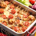 Spanish Meatballs and Cheese Traybake