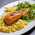 Hot Smoked Salmon with Lemon and Herb Couscous