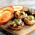 Bacon, Cheese and Sage Stuffed Mushrooms