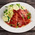 Gammon Steaks Topped with Cauliflower Cheese