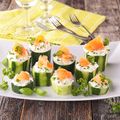 Cucumber Sushi Stack Canapes