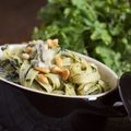 Leek, Blue Cheese and Walnut Spaghetti