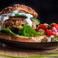 Lightly Curried Lamb Burgers