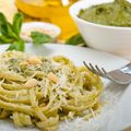 Lemon, Greens and Pesto Linguine