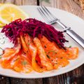 Hot Smoked Salmon and Beetroot Salad