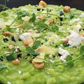 Green Risotto with Goat’s Cheese and Nuts