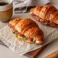 Cheese and Ham Croissant Bake